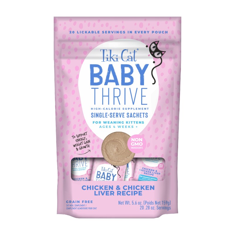 Tiki Cat Baby Thrive Kitten Chicken Chicken Liver-5.6 Oz 20 Ct