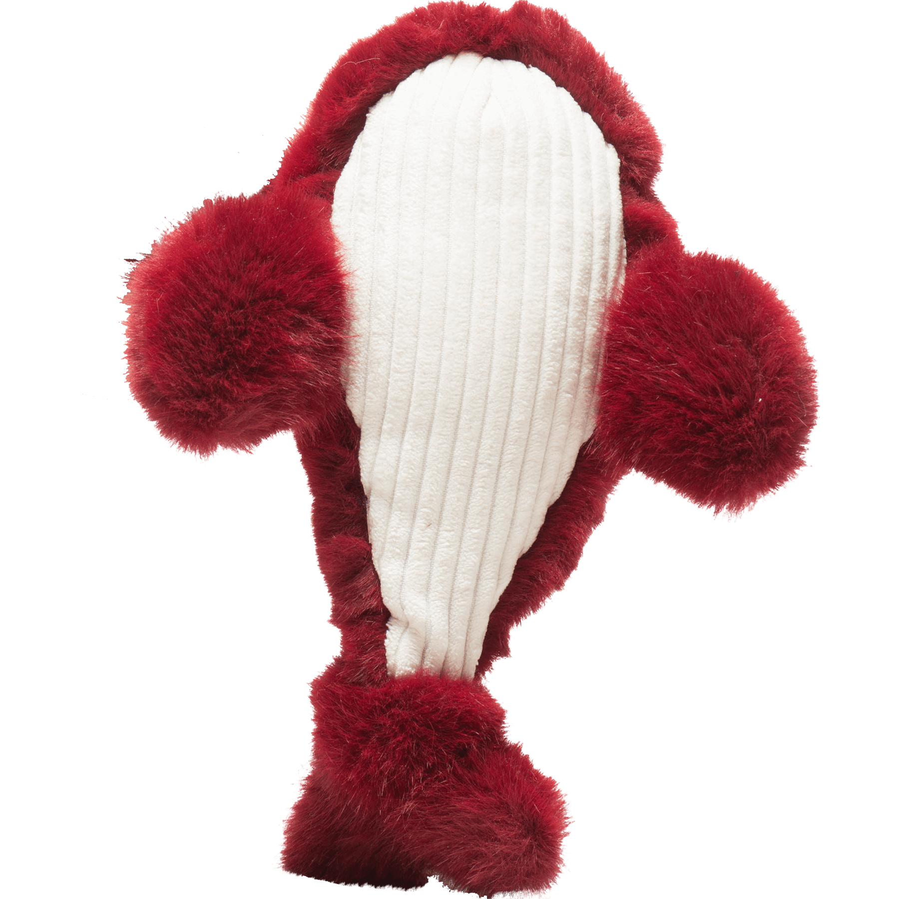 HuggleHounds - Dog Toy - Red Narwhal Knottie