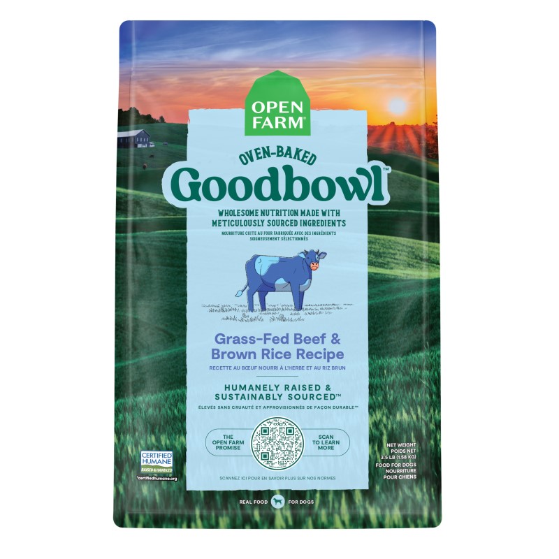 Open Farm-Goodbowl Grass-Fed Beef and Brown Rice Recipe Baked Dry Dog Food