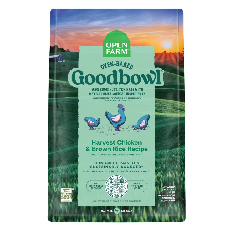 Open Farm-Goodbowl Harvest Chicken and Brown Rice Recipe Baked Dry Dog Food