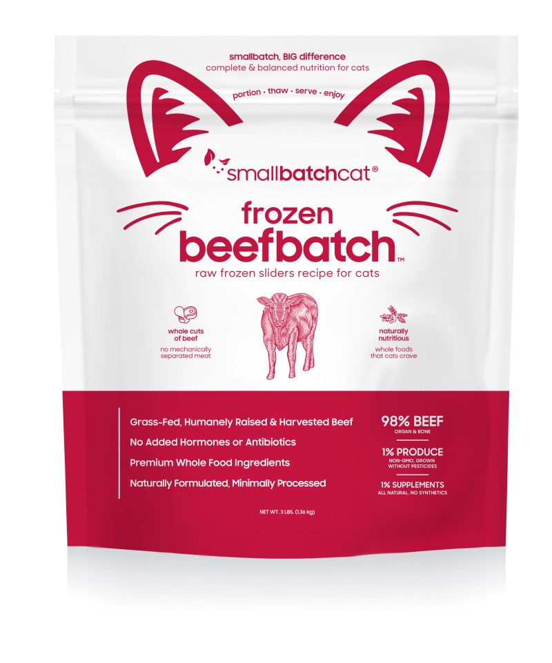 Smallbatch-Raw Frozen Beef Sliders for Cats