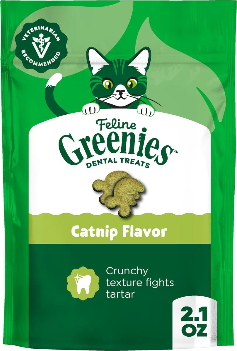 Greenies-Feline Adult Natural Dental Care Catnip Flavor Cat Treats