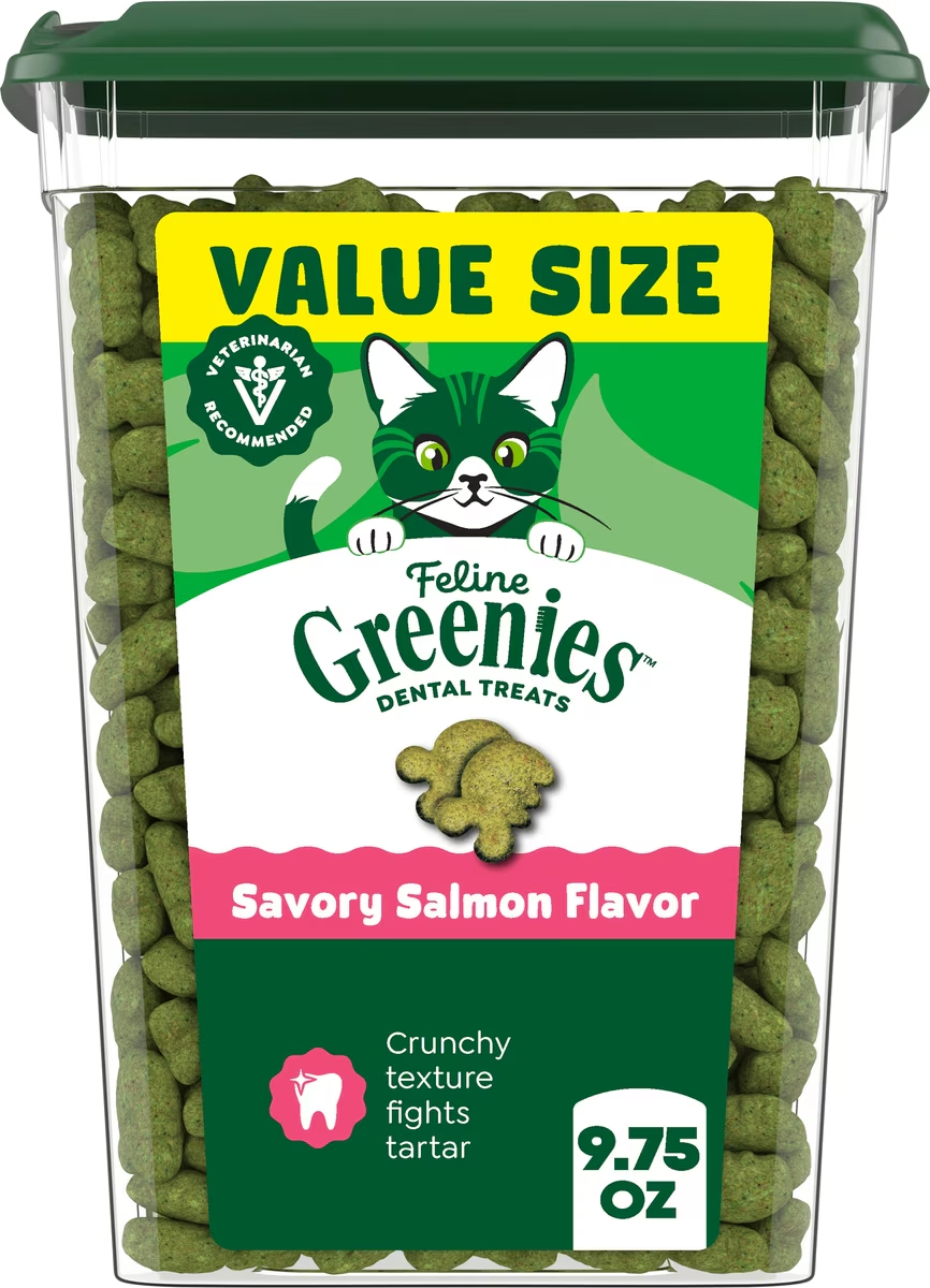 Greenies-Feline Adult Dental Savory Salmon Flavor Cat Treats