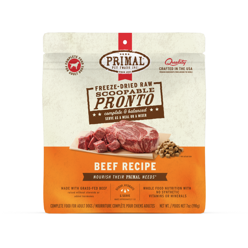 Primal-Pronto Beef Recipe Freeze Dried Raw Dog Food
