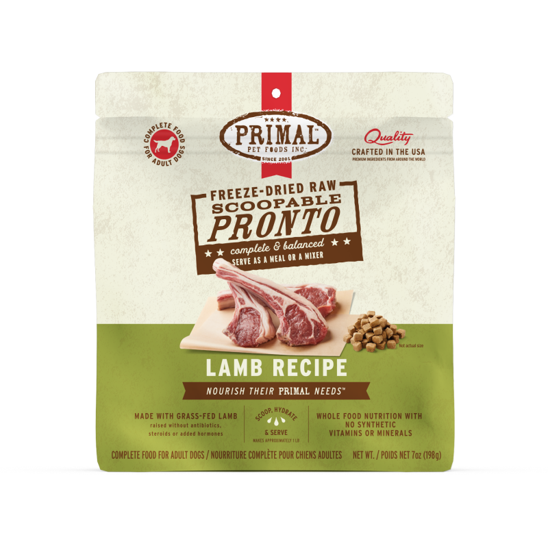 Primal-Pronto Lamb Recipe Freeze-Dried Raw Dog Food