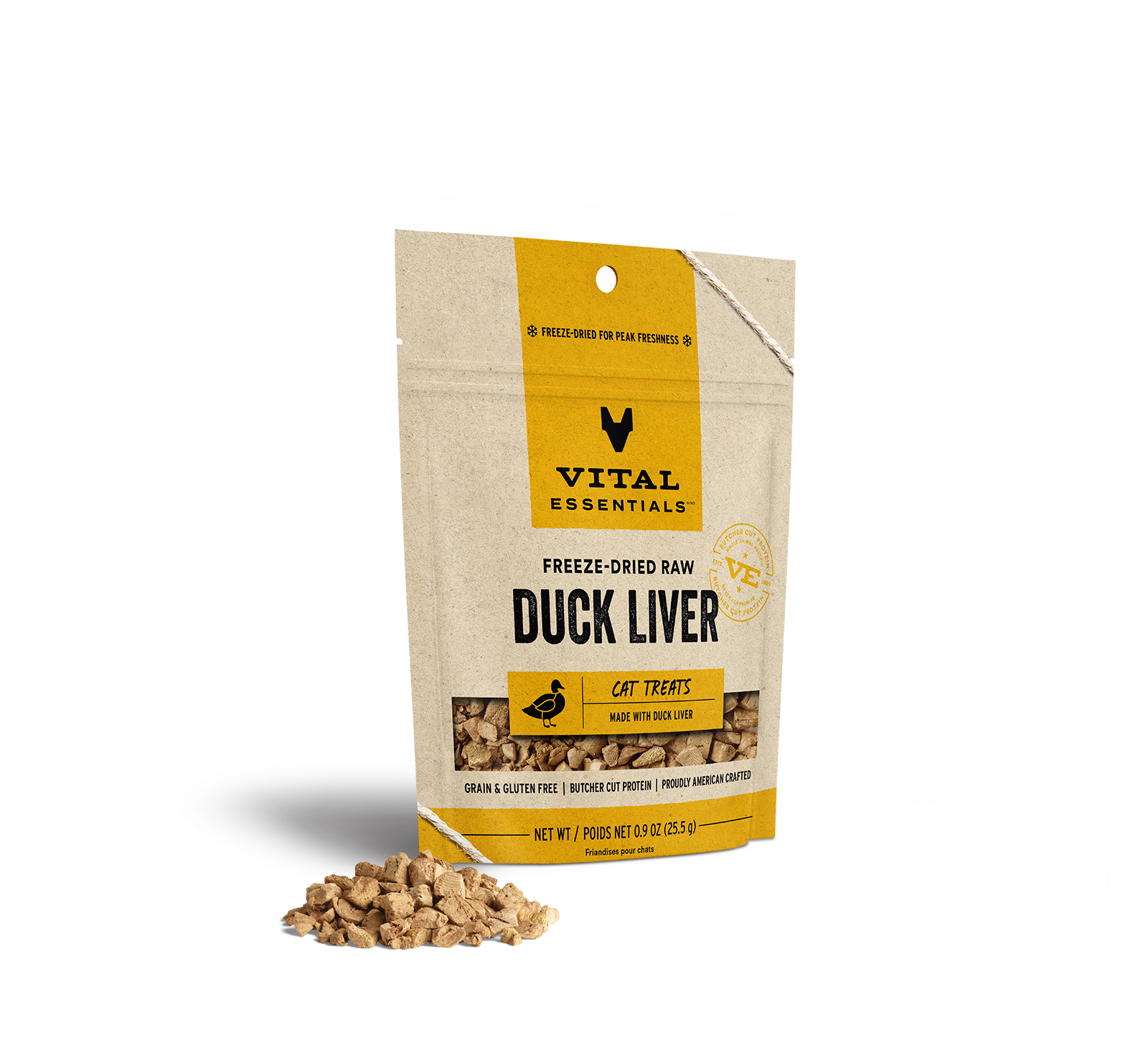 Vital Essentials-Freeze-Dried Duck Liver Cat Treats