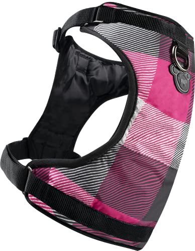 Canada Pooch-Everything Harness Water-Resistant Series Pink Plaid Harness for Dogs