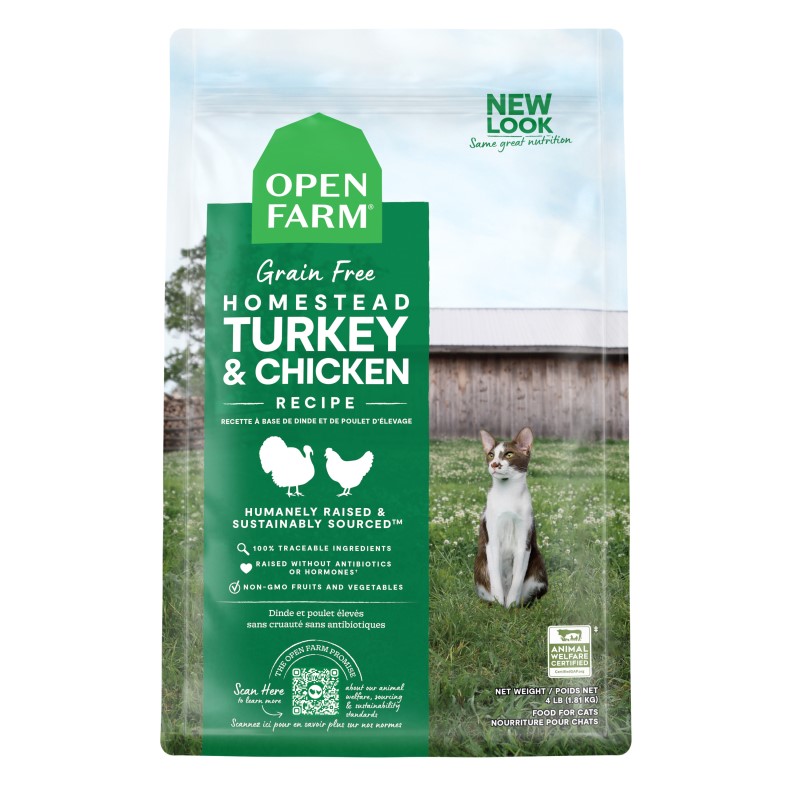 Open Farm-Grain Free Homestead Turkey and Chicken Recipe Dry Cat Food
