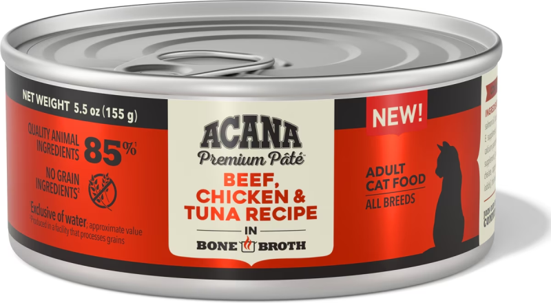 ACANA-Premium Pate Beef, Chicken & Tuna Recipe Canned Cat Food