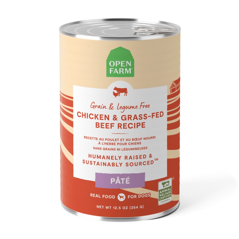 Open Farm-Grain Free Chicken & Grass-Fed Beef Pate Wet Dog Food