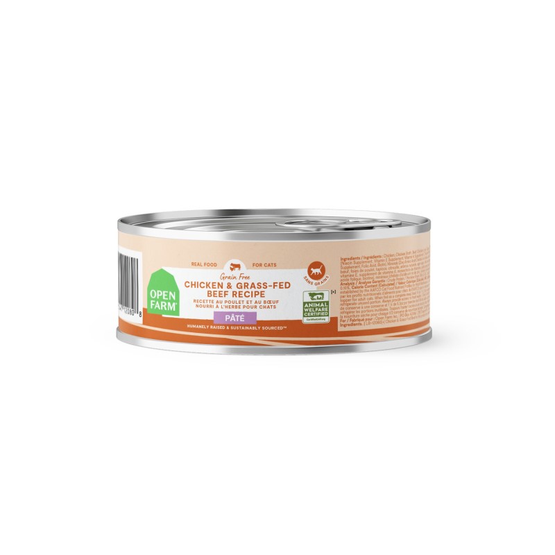 Open Farm-Grain Free Chicken & Grass-Fed Beef Pate Wet Cat Food