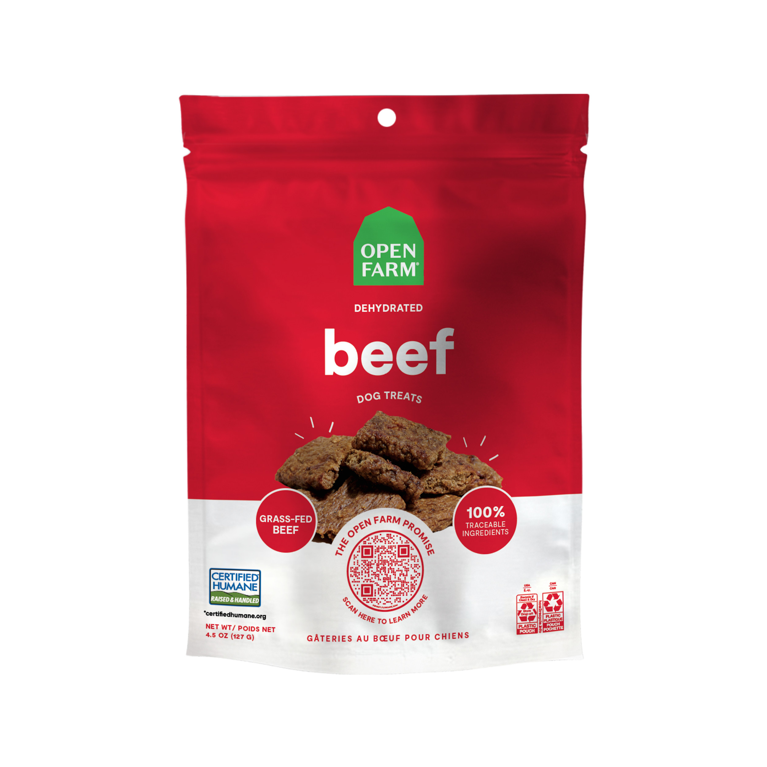 Open Farm-Dehydrated Grain Free Beef Dog Treats