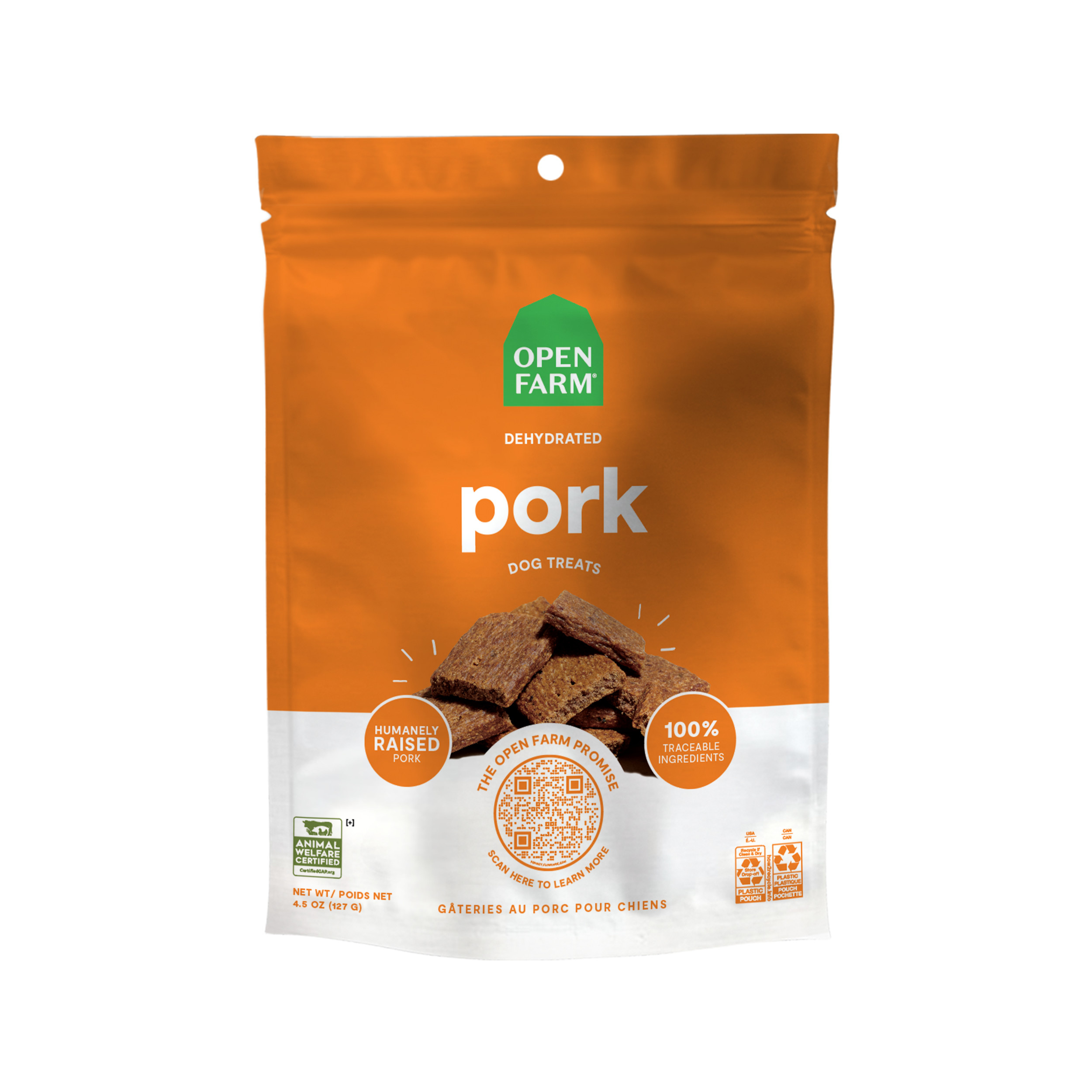 Open Farm-Dehydrated Grain Free Pork Dog Treats