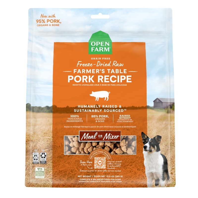Open Farm-Farmer's Table Pork Freeze Dried Raw Dog Food