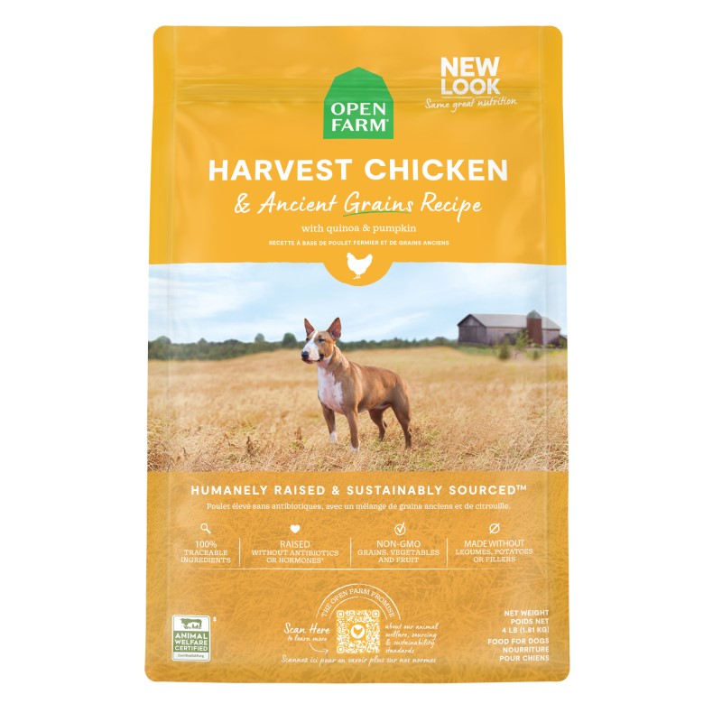 Open Farm-Harvest Chicken & Ancient Grains Dry Dog Food