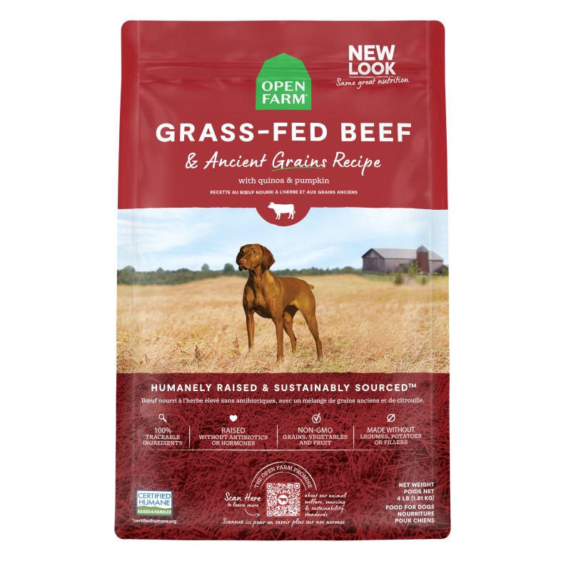 Open Farm-Grass-Fed Beef & Ancient Grains Dry Dog Food