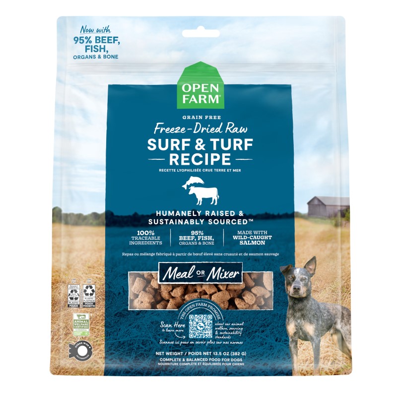 Open Farm-Grain Free Surf & Turf Recipe Freeze Dried Raw Dog Food