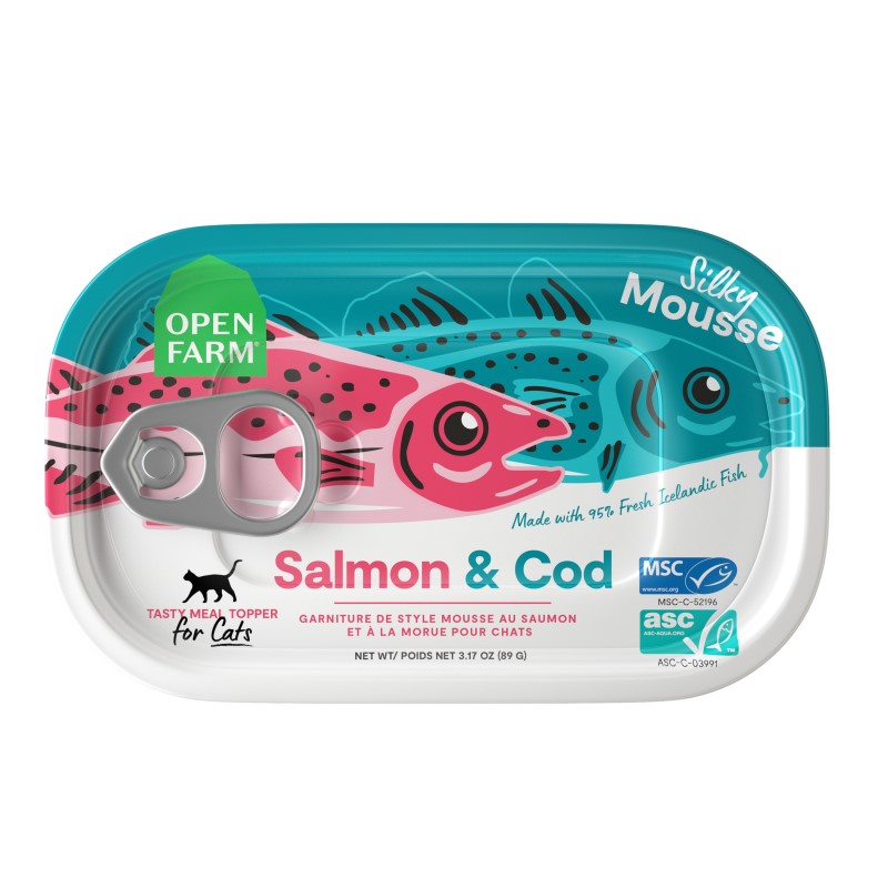 Open Farm-Grain Free Salmon & Cod Wet Topper for Cats