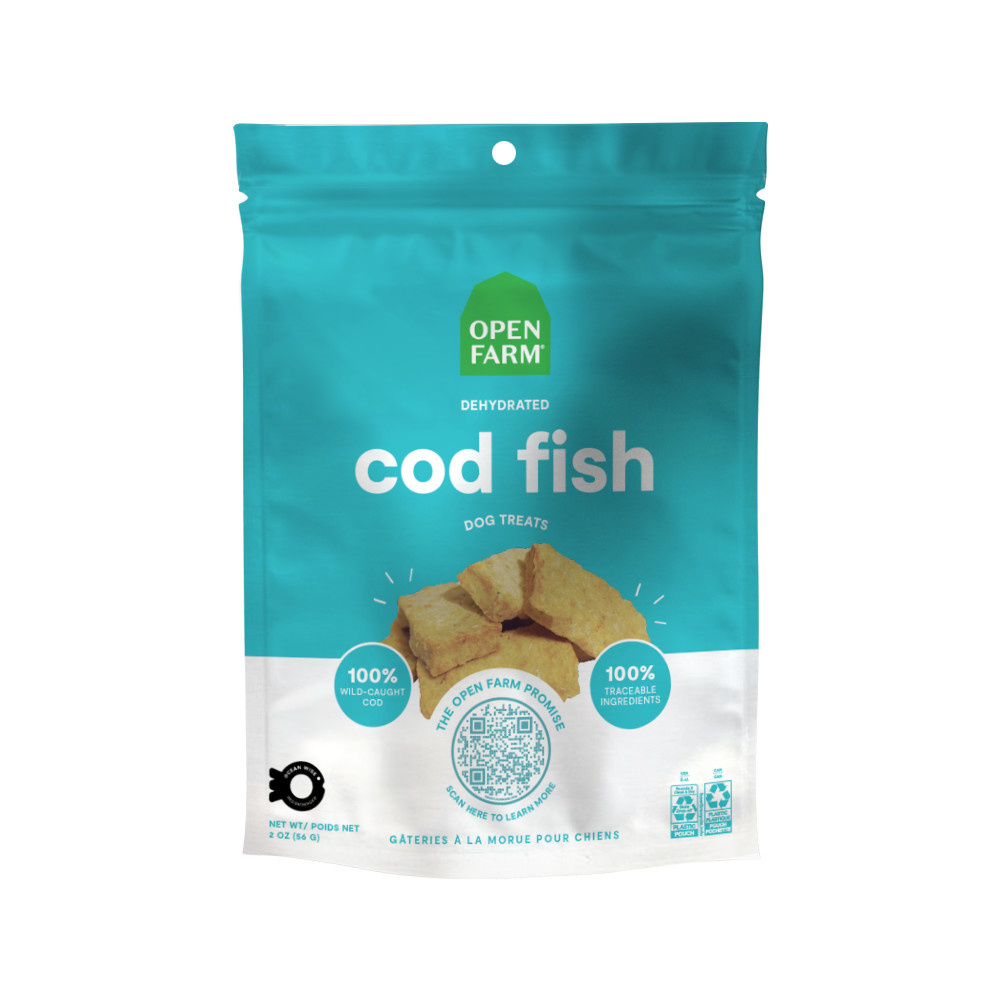 Open Farm-Dehydrated Grain Free Cod Fish Dog Treats