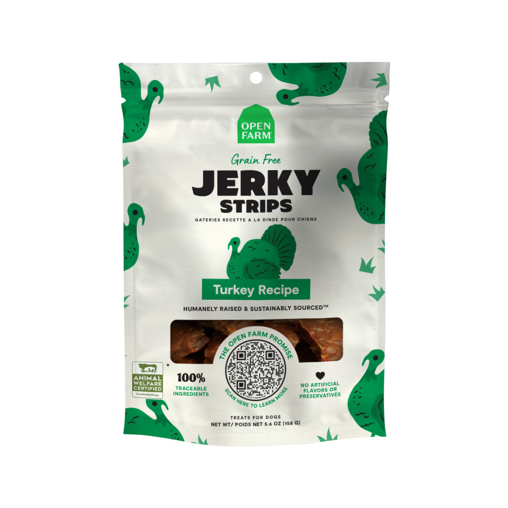 Open Farm-Grain Free Jerky Strips Turkey Dog Treats