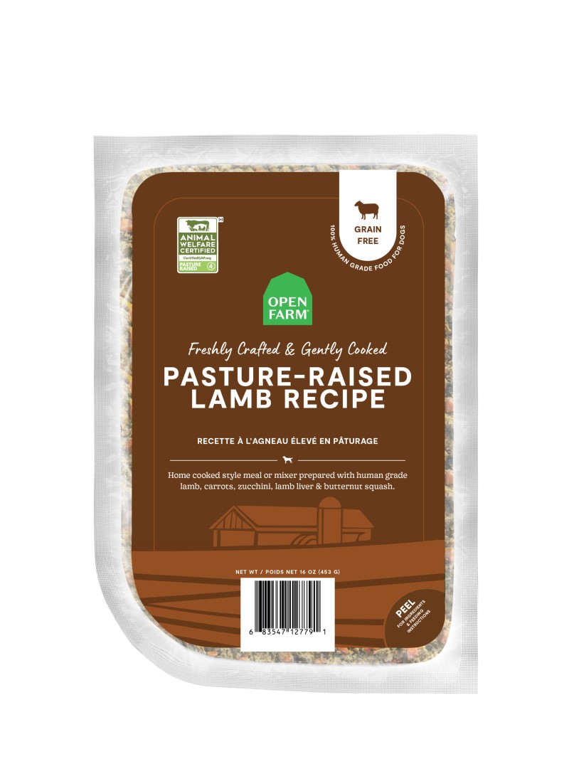 Open Farm-Frozen Pasture-Raised Lamb Recipe Freshly Crafted & Gently Cooked Grain Free Dog Food