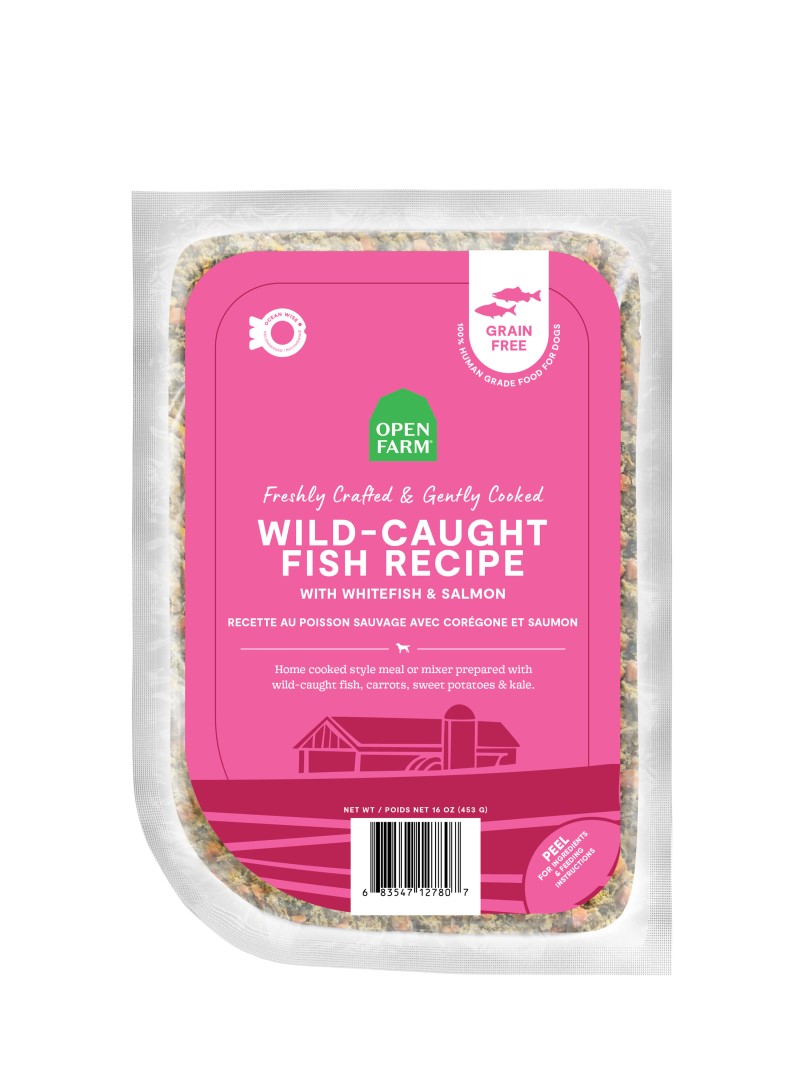 Open Farm-Frozen Wild-Caught Fish Recipe Freshly Crafted & Gently Cooked Grain Free Dog Food