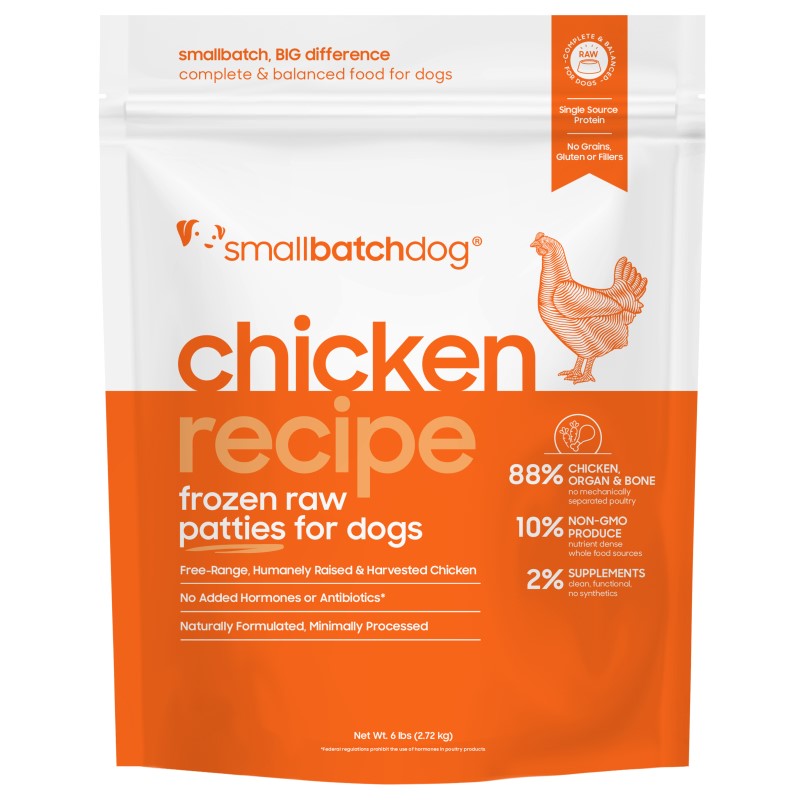 Smallbatch-Raw Frozen Chicken Patties for Dogs