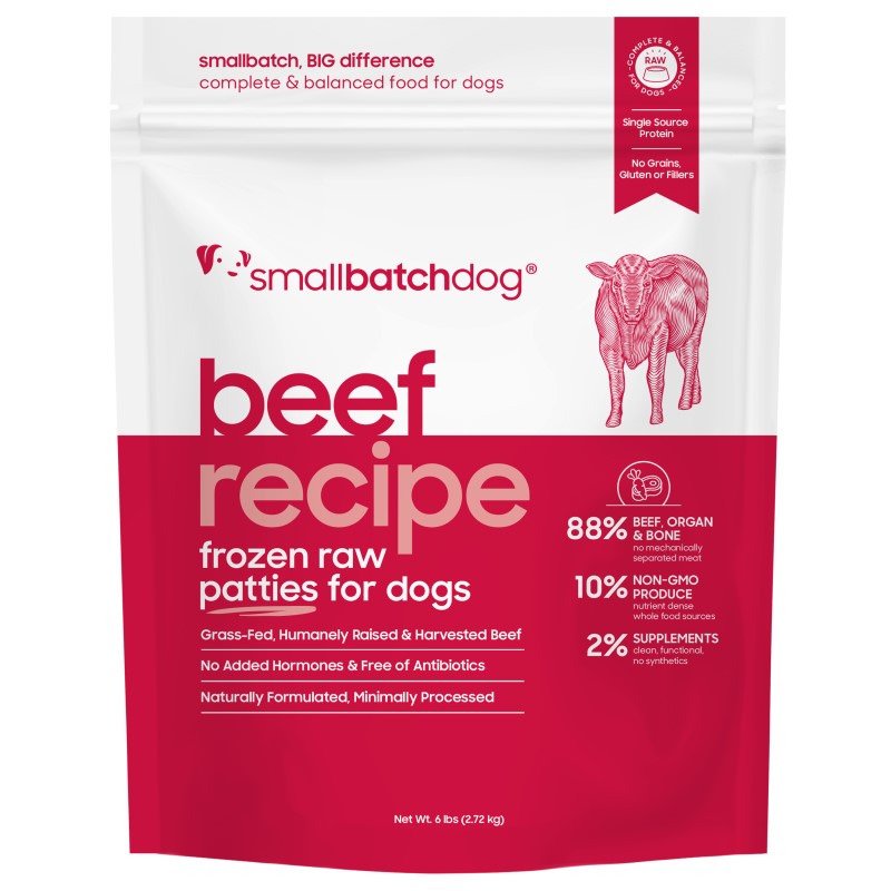 Smallbatch-Raw Frozen Beef Patties for Dogs