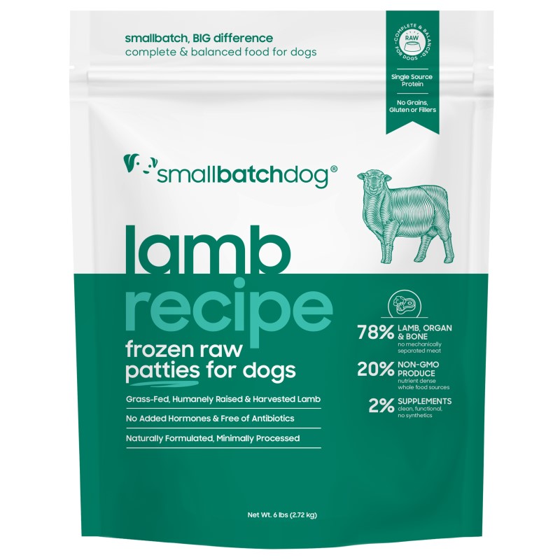 Smallbatch-Raw Frozen Lamb Patties for Dogs