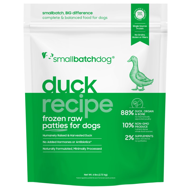 Smallbatch-Raw Frozen Duck Patties for Dogs