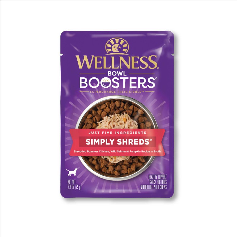 Wellness-CORE Simply Shreds Chicken Wild Salmon & Pumpkin In Broth Dog Food Topper