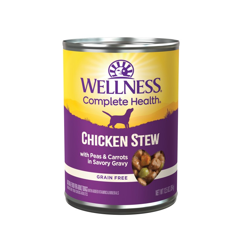 Wellness-Grain Free Natural Chicken Stew with Peas and Carrots Wet Canned Dog Food