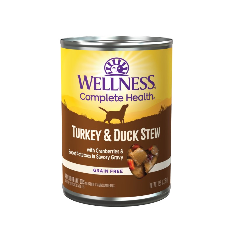 Wellness-Grain Free Natural Turkey and Duck Stew with Sweet Potato and Cranberries Wet Canned Dog Food
