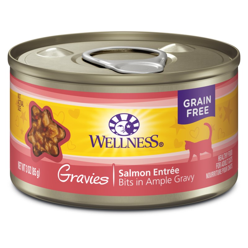Wellness-Natural Grain Free Gravies Salmon Dinner Canned Cat Food