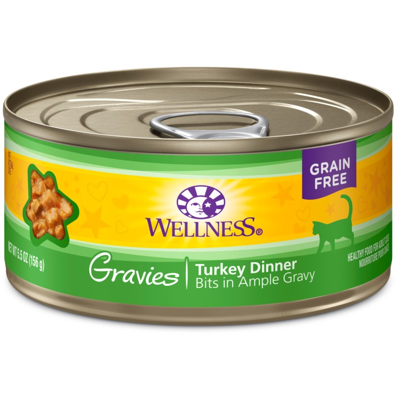 Wellness-Natural Grain Free Gravies Turkey Dinner Canned Cat Food