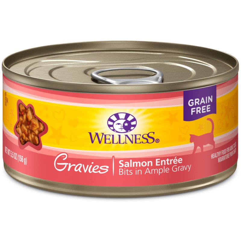 Wellness-Natural Grain Free Gravies Salmon Dinner Canned Cat Food