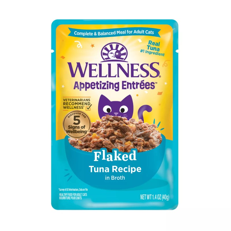 Wellness-Appetizing Entrees Flaked Tuna Wet Cat Food Pouch