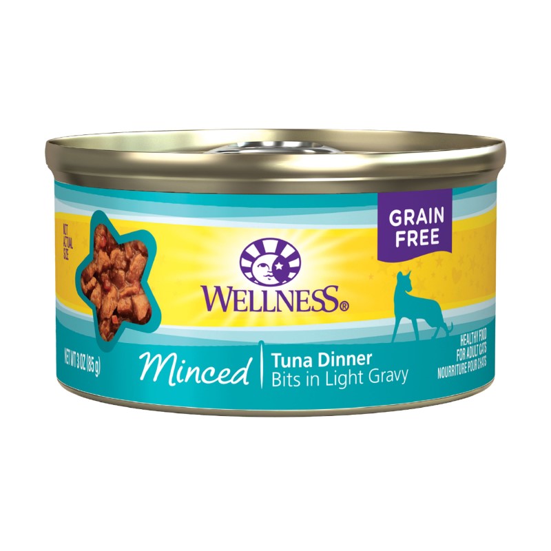 Wellness-Grain Free Natural Minced Tuna Dinner Canned Cat Food