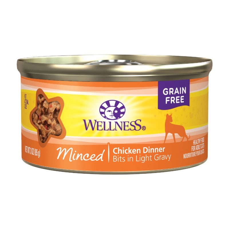 Wellness-Grain Free Natural Minced Chicken Dinner Wet Canned Cat Food