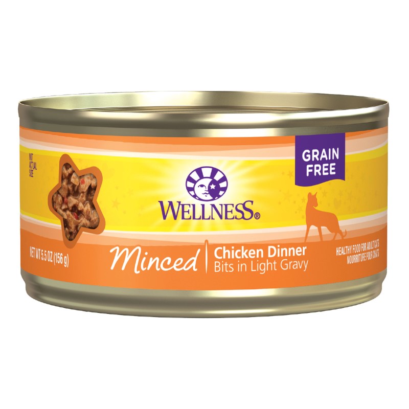 Wellness-Grain Free Natural Minced Chicken Dinner Wet Canned Cat Food