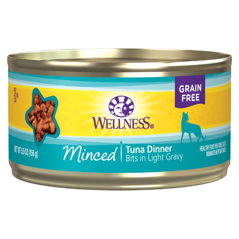 Wellness-Grain Free Natural Minced Tuna Dinner Canned Cat Food