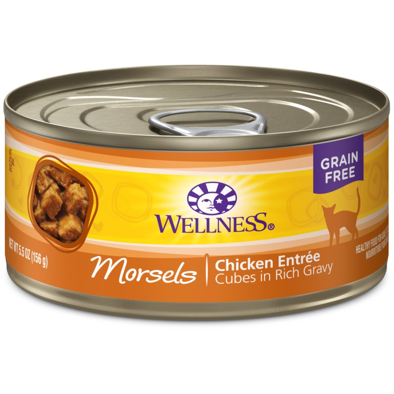 Wellness-Grain-free Natural Cubed Chicken Recipe Wet Canned Cat Food