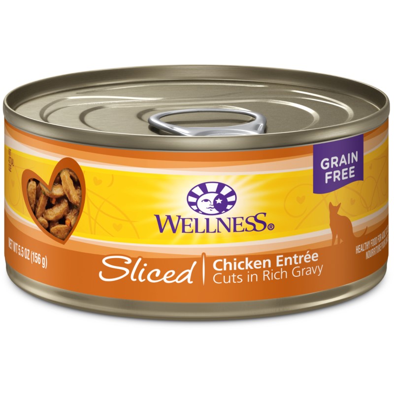 Wellness-Grain Free Natural Sliced Chicken Entree Wet Canned Cat Food