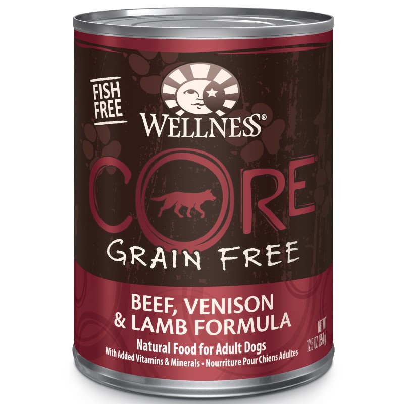 Wellness-CORE Grain Free Natural Beef, Venison and Lamb Recipe Wet Canned Dog Food