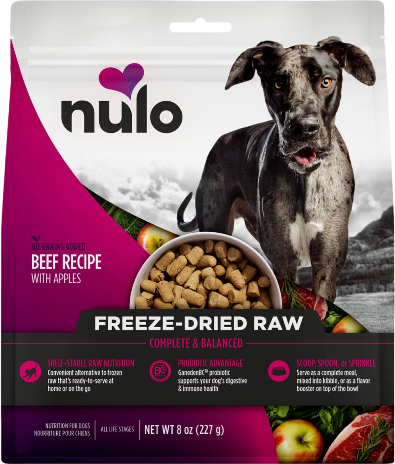 Nulo-Freestyle Grain Free Beef Recipe with Apples Freeze-Dried Raw Dog Food