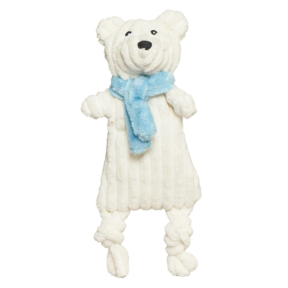 HuggleHounds-HuggleFlatties Holiday Bear Toy for Dogs