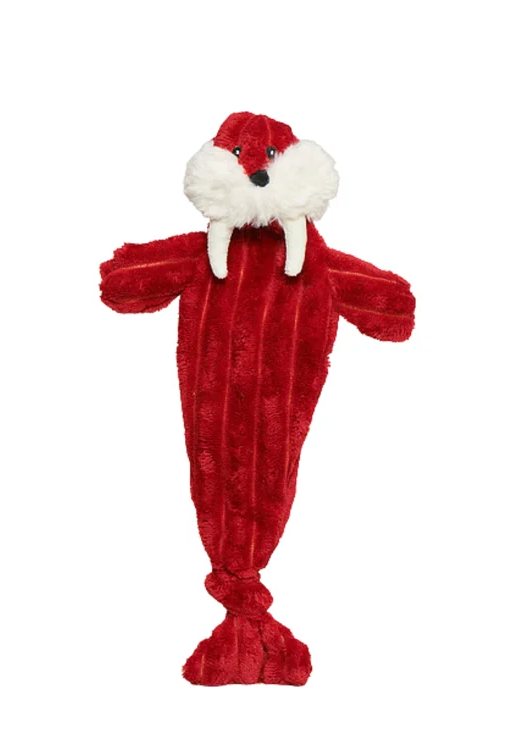HuggleHounds-HuggleFlatties Holiday Walrus Toy for Dogs