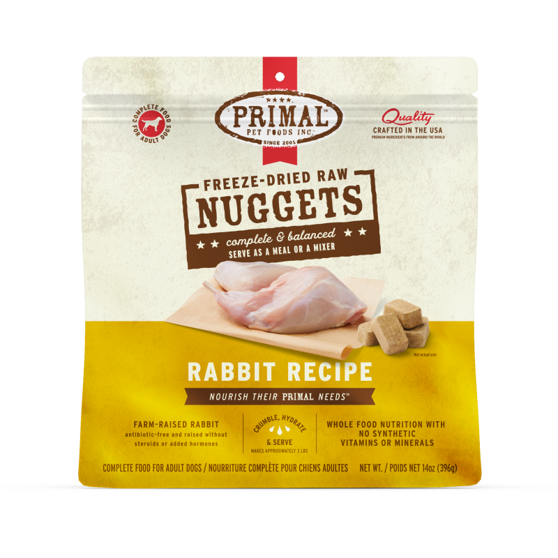 Primal-Freeze Dried Nuggets Grain Free Rabbit Formula Dog Food