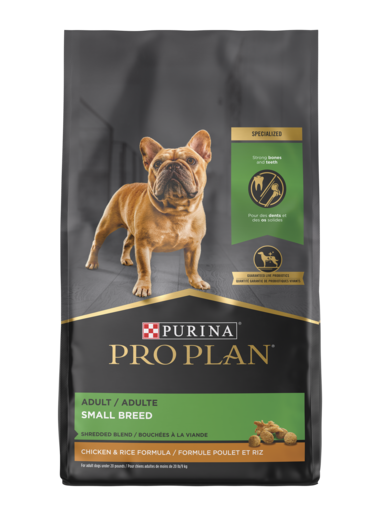 Purina Pro Plan-Adult Small Breed with Probiotics, Shredded Blend Chicken & Rice Formula Dry Dog Food