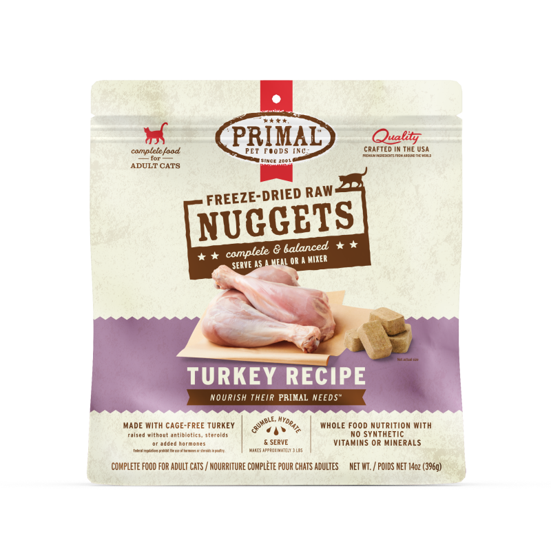 Primal-Freeze Dried Nuggets Grain Free Turkey Formula Cat Food